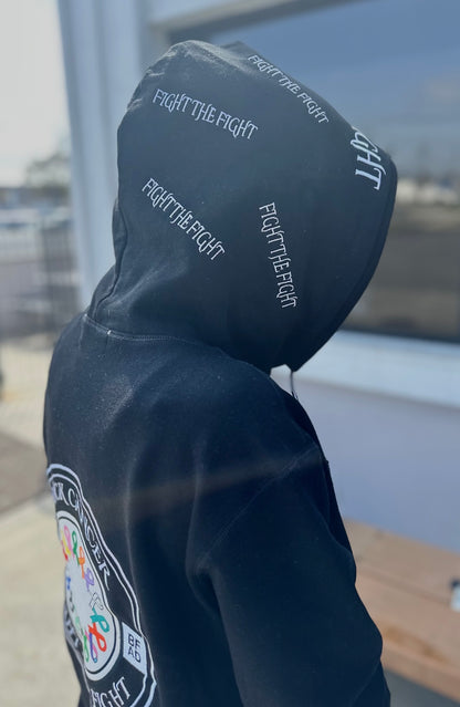 Premium Embroidered & Chenille Scream Itt | Fuck Cancer, Fight the Fight Pullover Hoodie