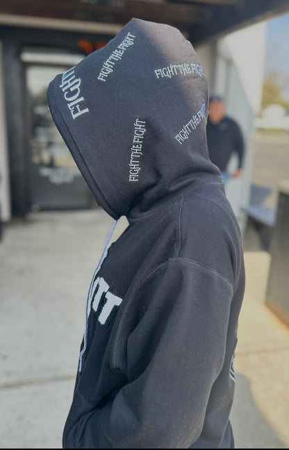 Premium Embroidered & Chenille Scream Itt | Fuck Cancer, Fight the Fight Pullover Hoodie