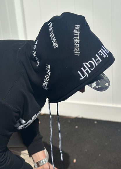 Premium Embroidered & Chenille Scream Itt | Fuck Cancer, Fight the Fight Pullover Hoodie